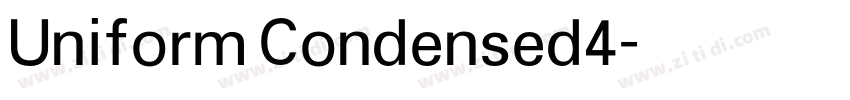 Uniform Condensed4字体转换